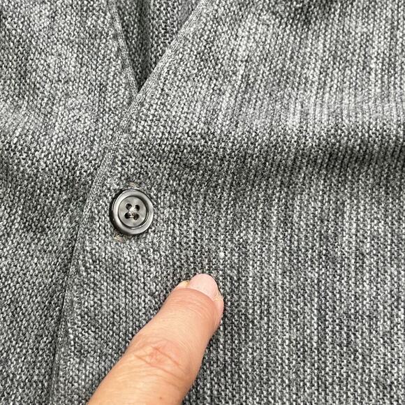 Vintage 80s IZOD Cardigan Sweater Men's Size Large Gray Grandpa Made in USA - Picture 10 of 13